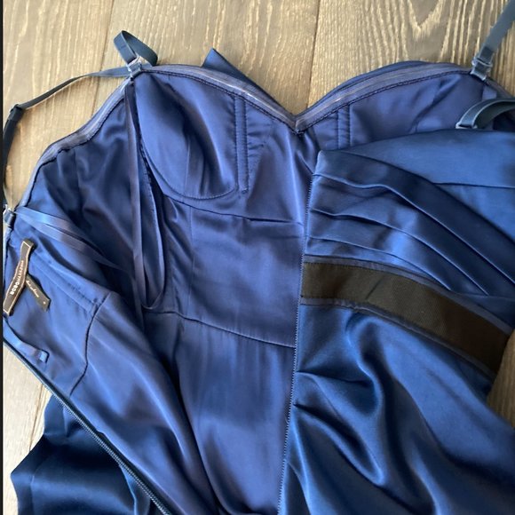 BCBGMaxAzria Deep Blue Floor Length Dress - Picture 9 of 10